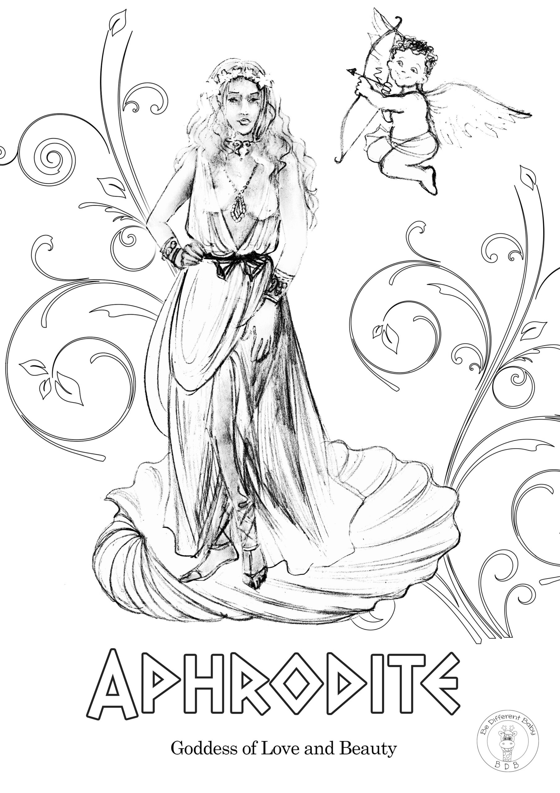 Printable Greek Gods And Goddesses Coloring Pages