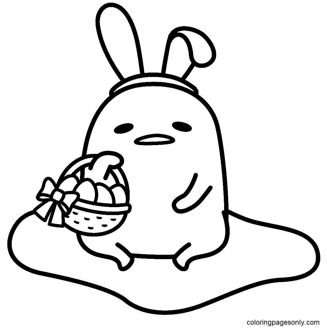Printable Gudetama Coloring Pages