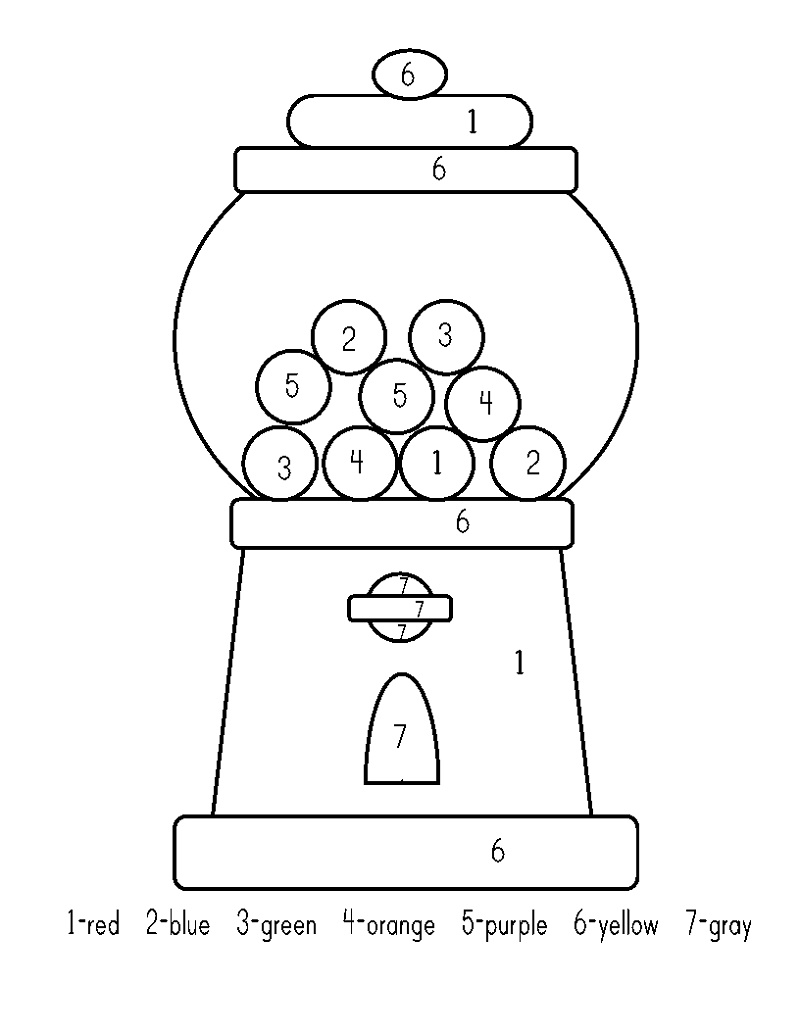 Printable Gumball Machine Coloring Customize And Print