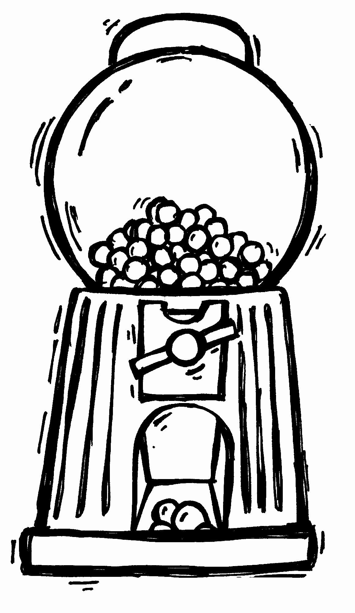 Printable Gumball Machine Coloring Page