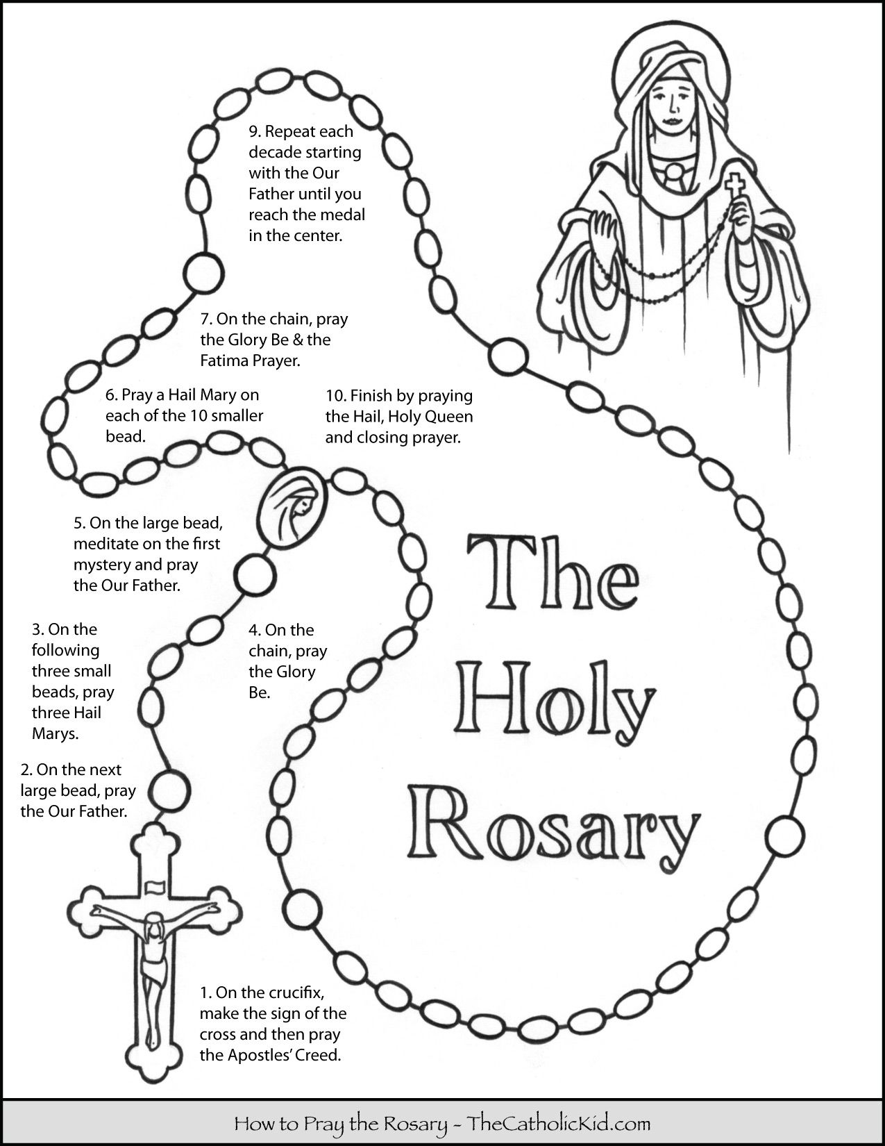 Printable Hail Mary Prayer For Kids Tedy Printable Activities