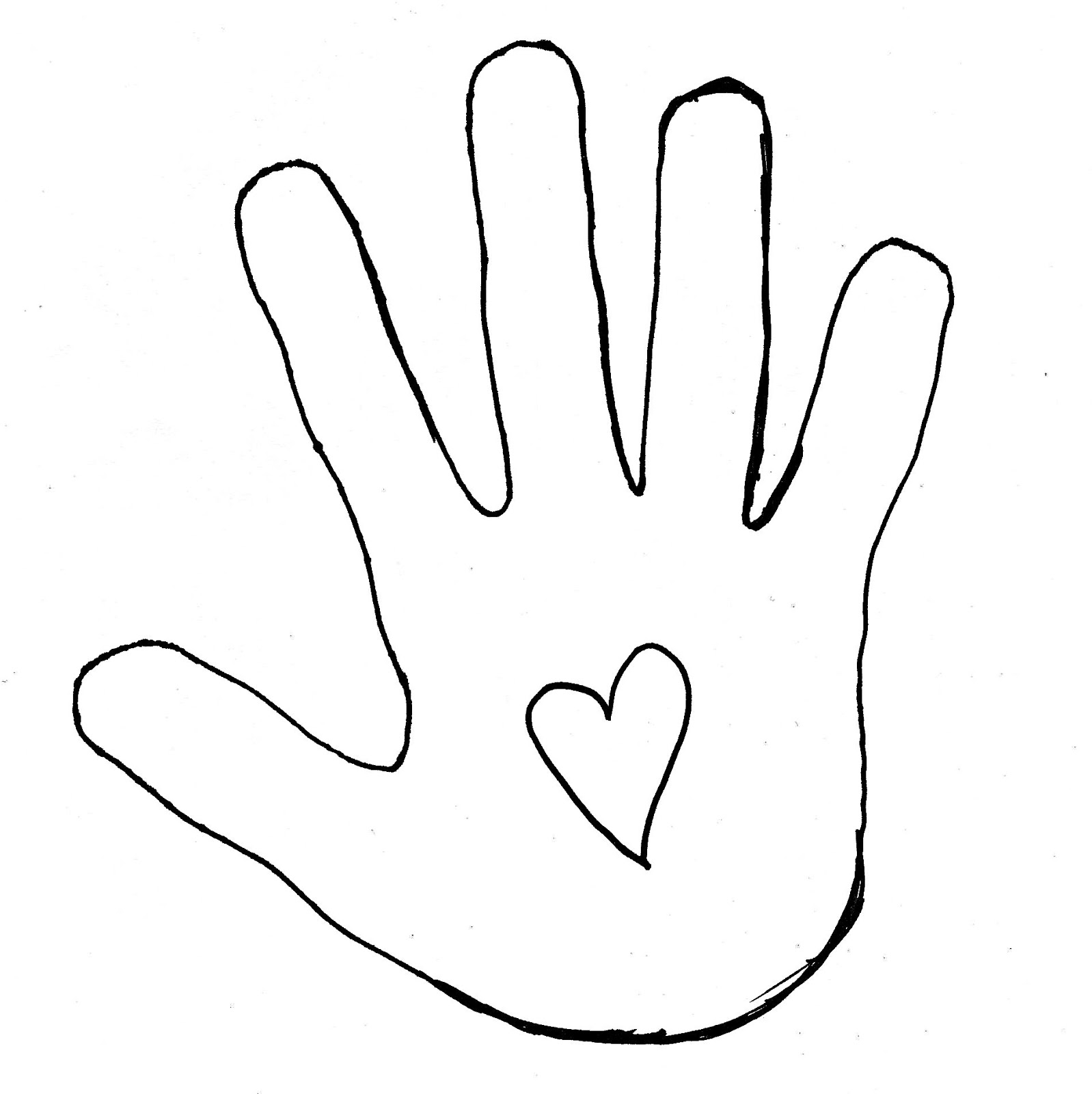 Hand Printable Coloring Pages