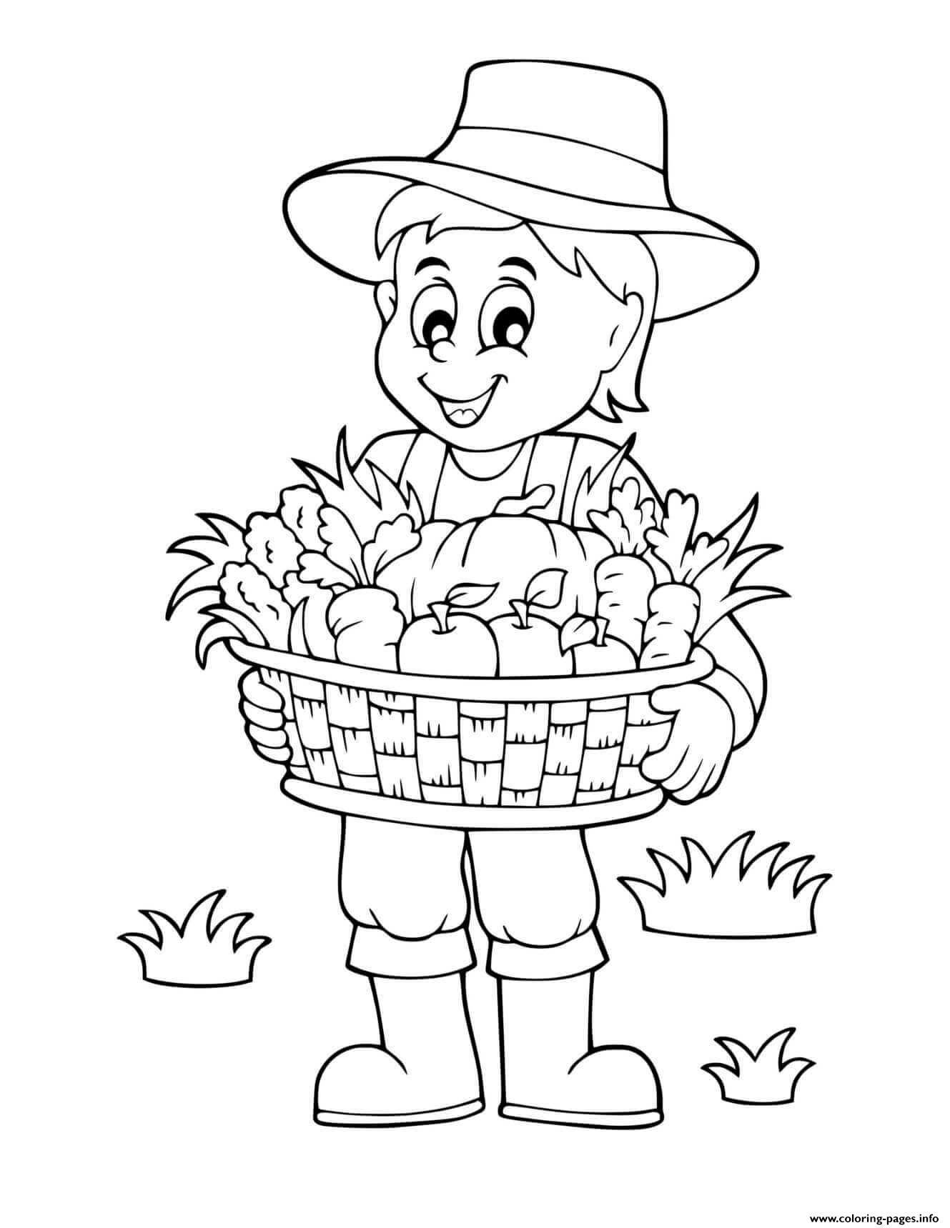 Printable Harvest Coloring Pages