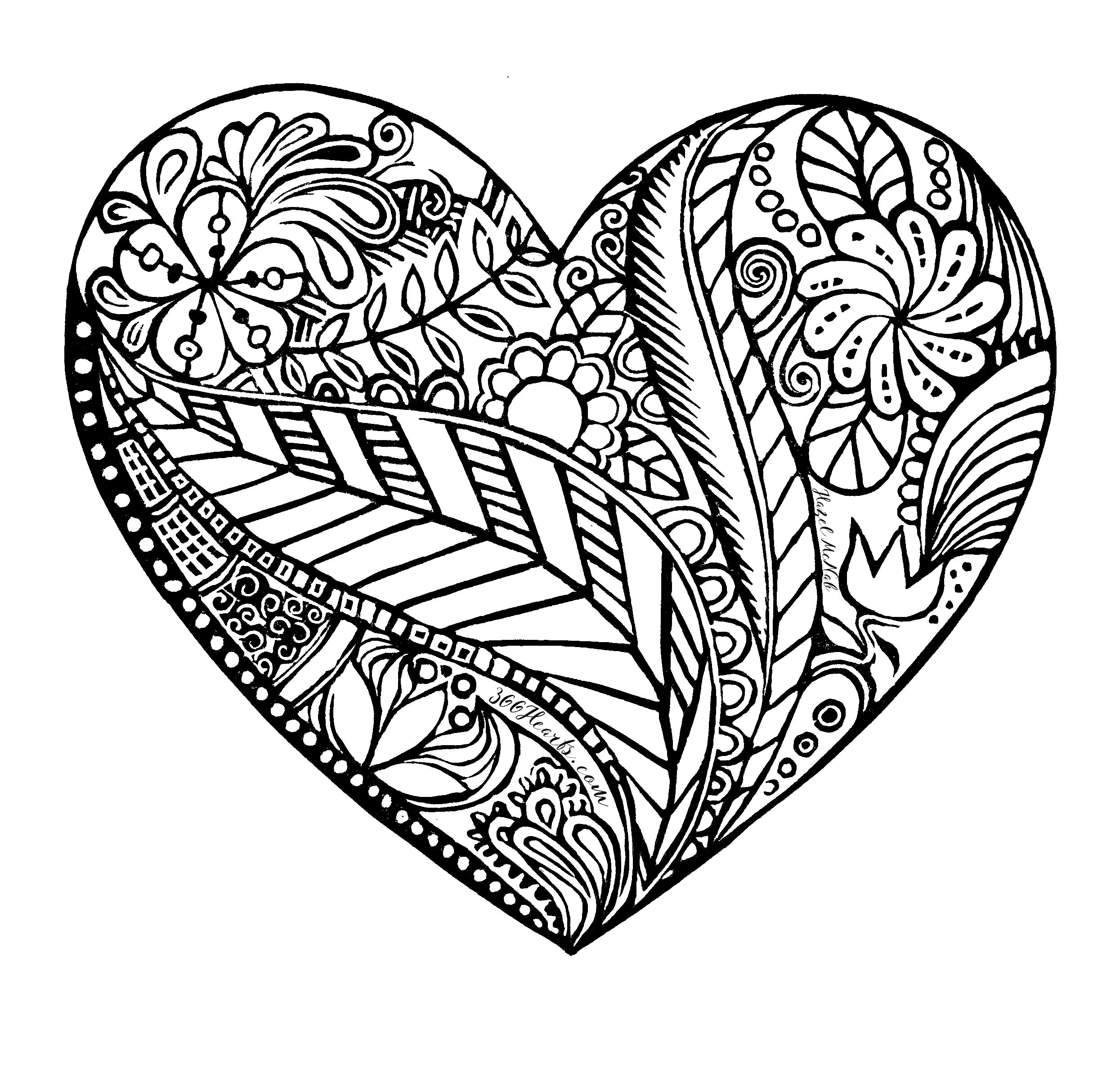 Heart Printable Coloring Page
