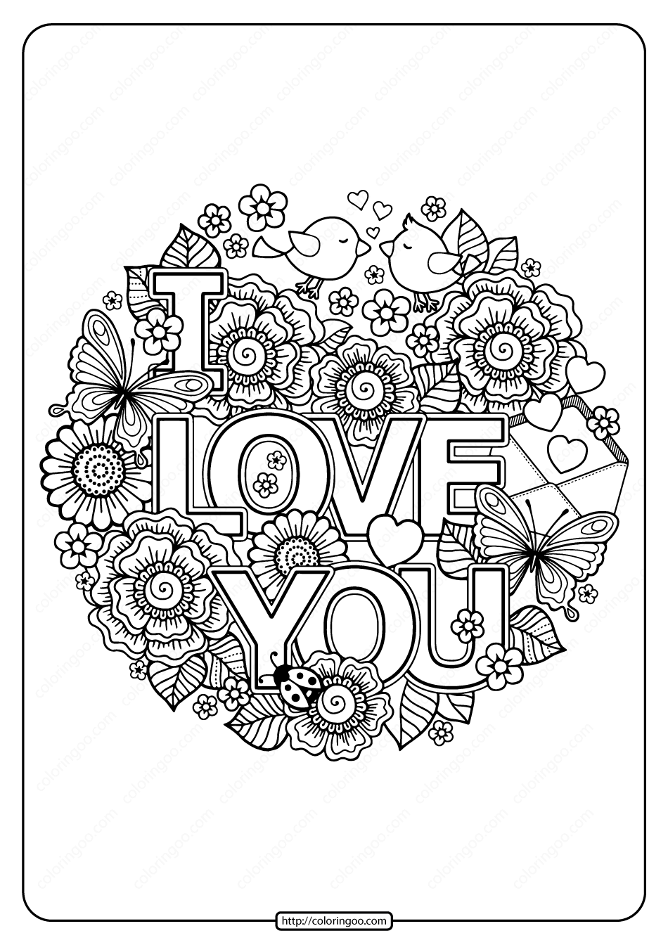 Printable Love Coloring Pages