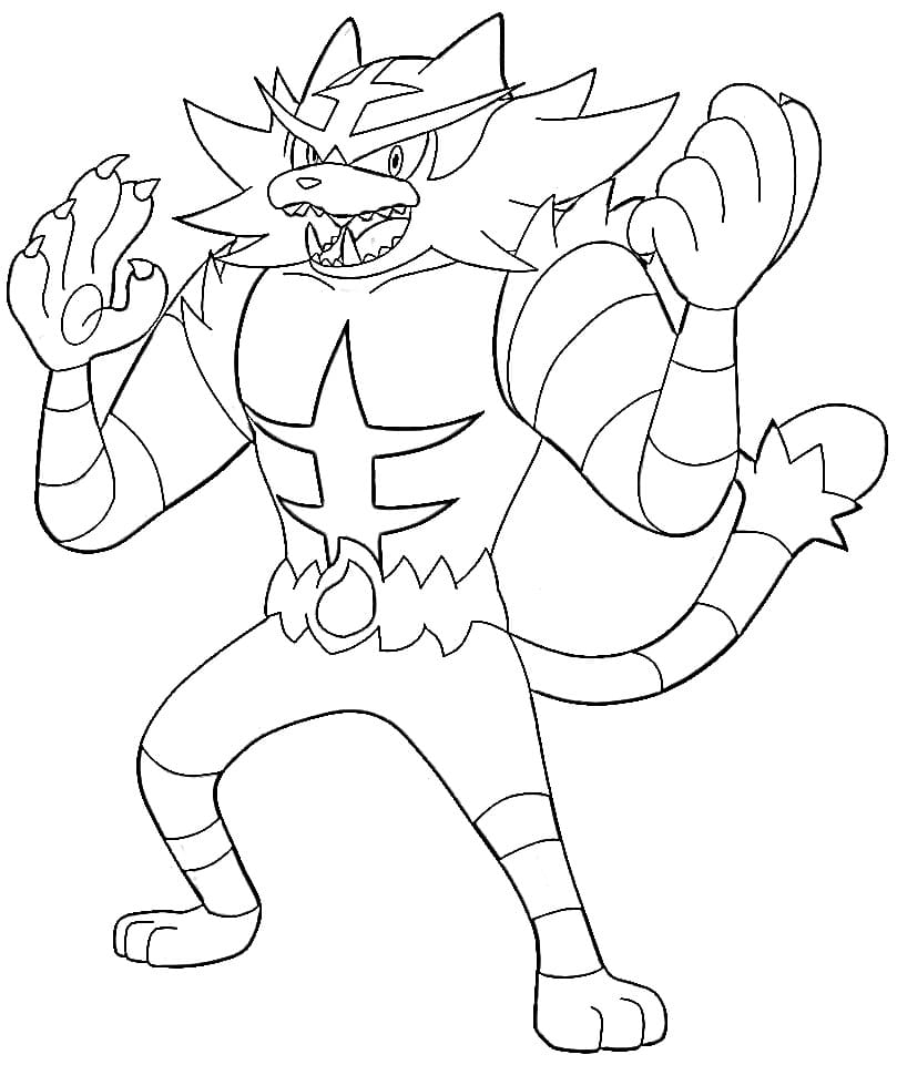 Incineroar Printable Coloring Pages