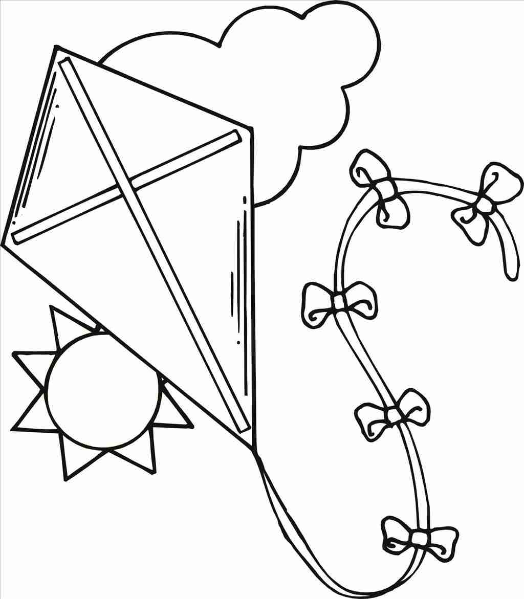 Printable Kite Coloring Page
