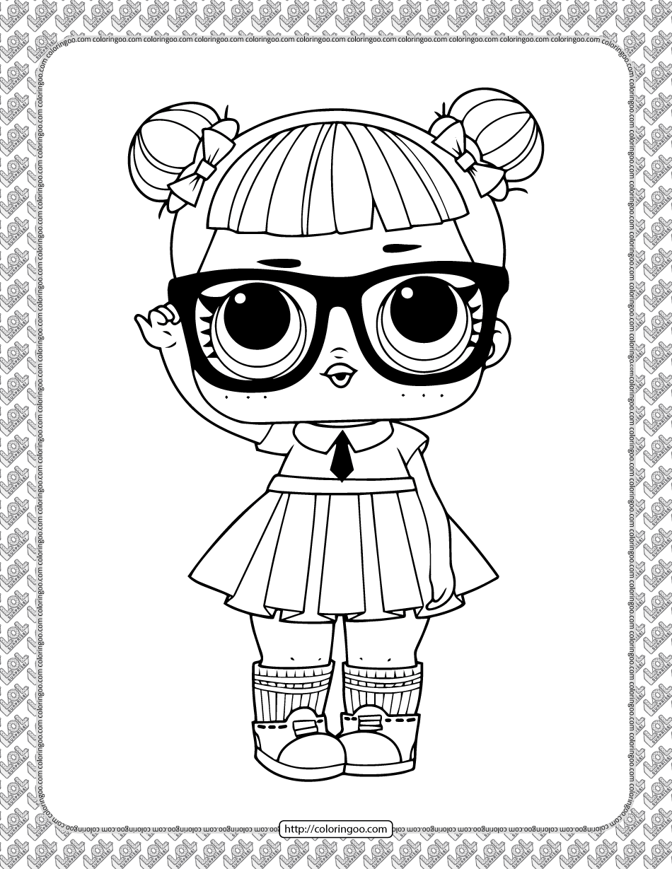 Printable LOL Doll Merbaby Coloring Page