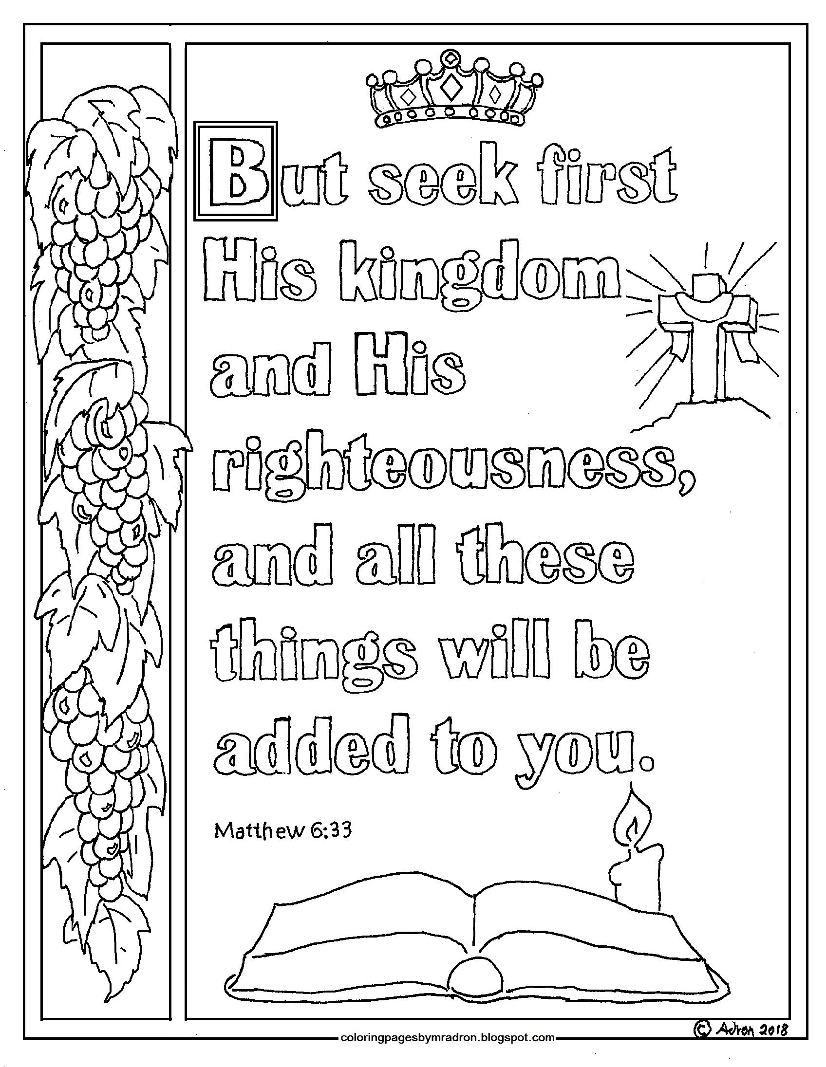 Matthew 19:26 Printable Coloring Page