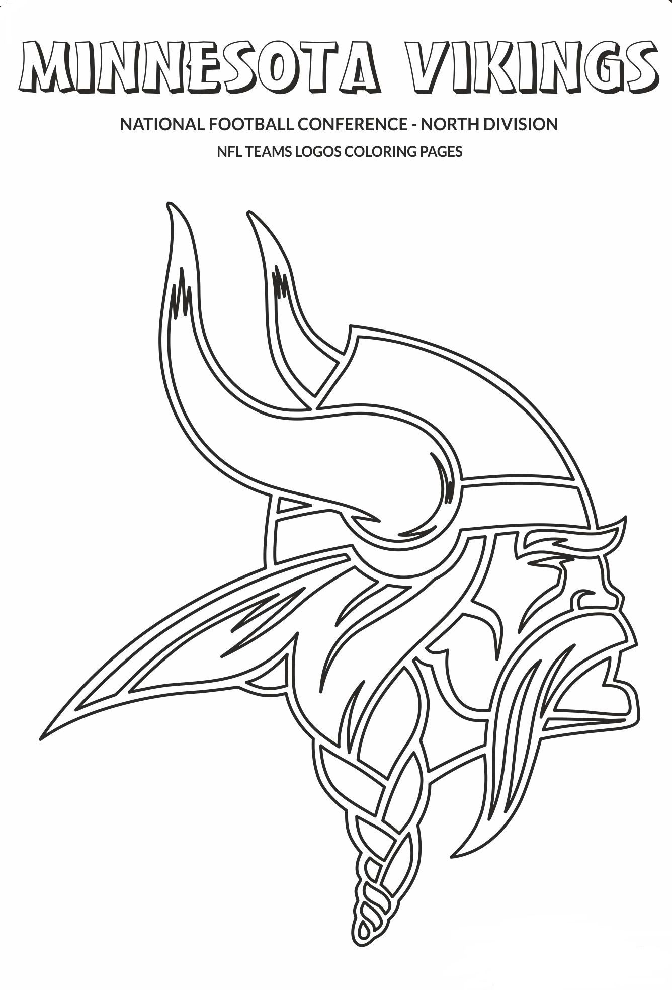 Printable Minnesota Vikings Coloring Pages Pdf Coloringfolder Minnesota Vikings Sports