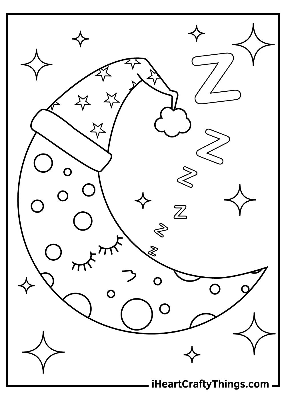 Printable Moon Coloring Pages Updated 2021