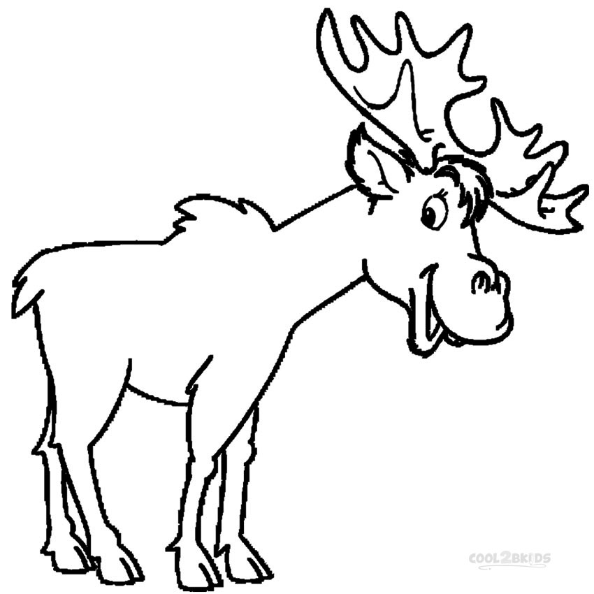 Printable Moose Coloring Pages For Kids Cool2bKids