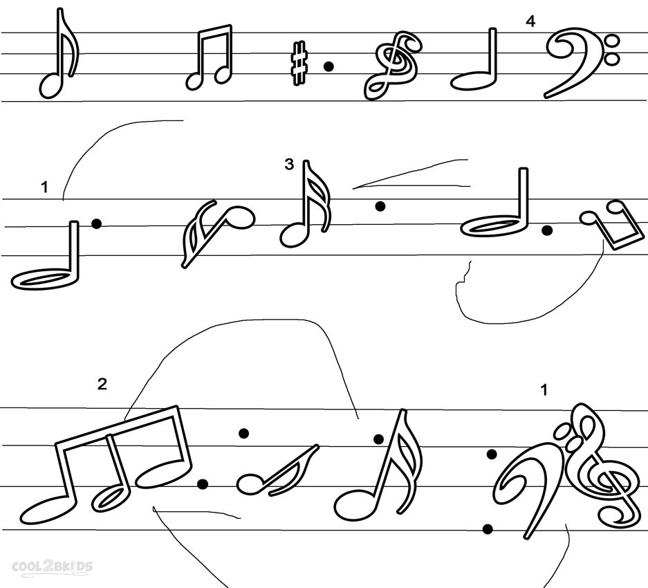 Printable Music Note Coloring Pages For Kids Cool2bKids