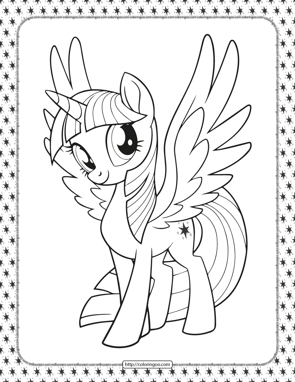 Printable My Little Pony Twilight Sparkle Coloring Pages