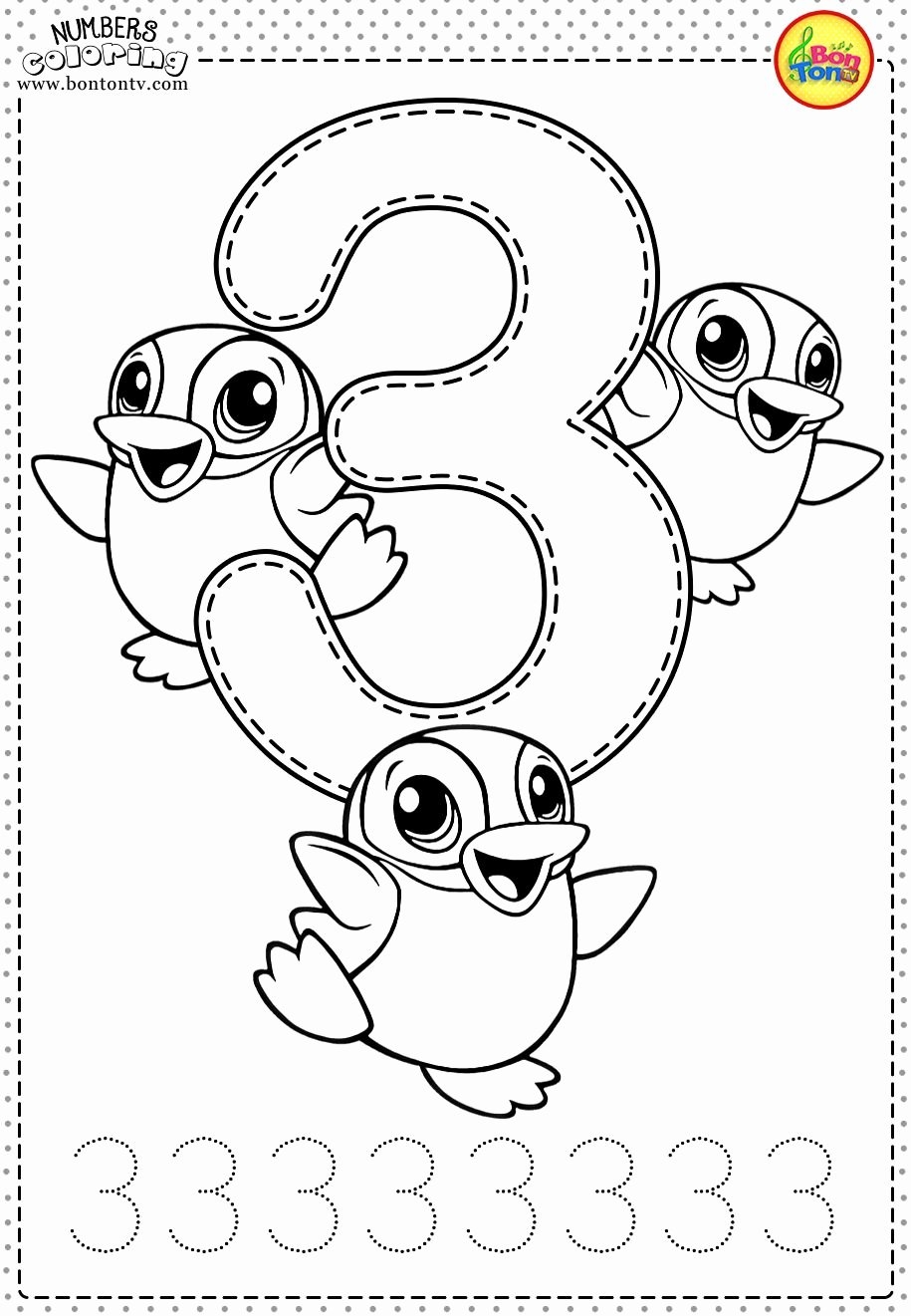 Printable Number Coloring Pages 1 10