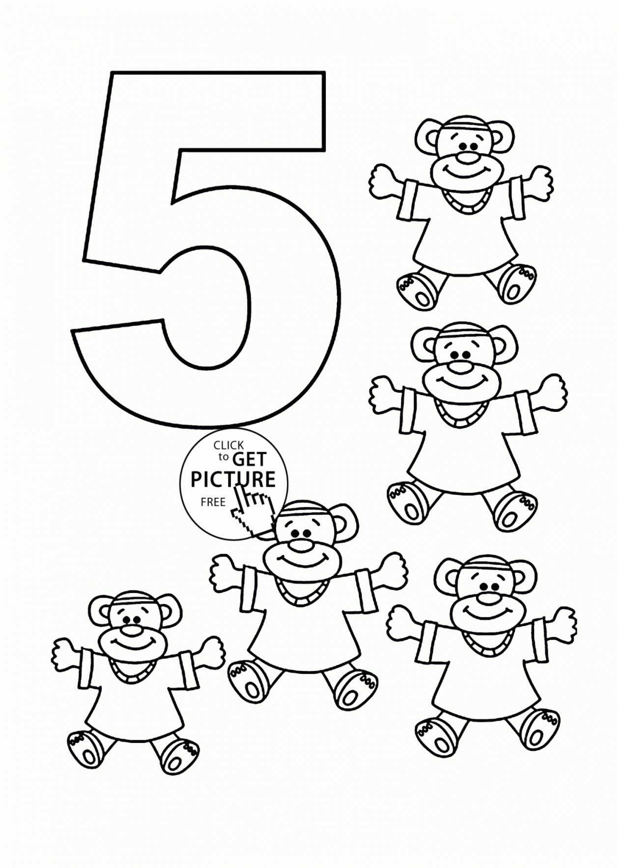 Printable Number Coloring Sheets