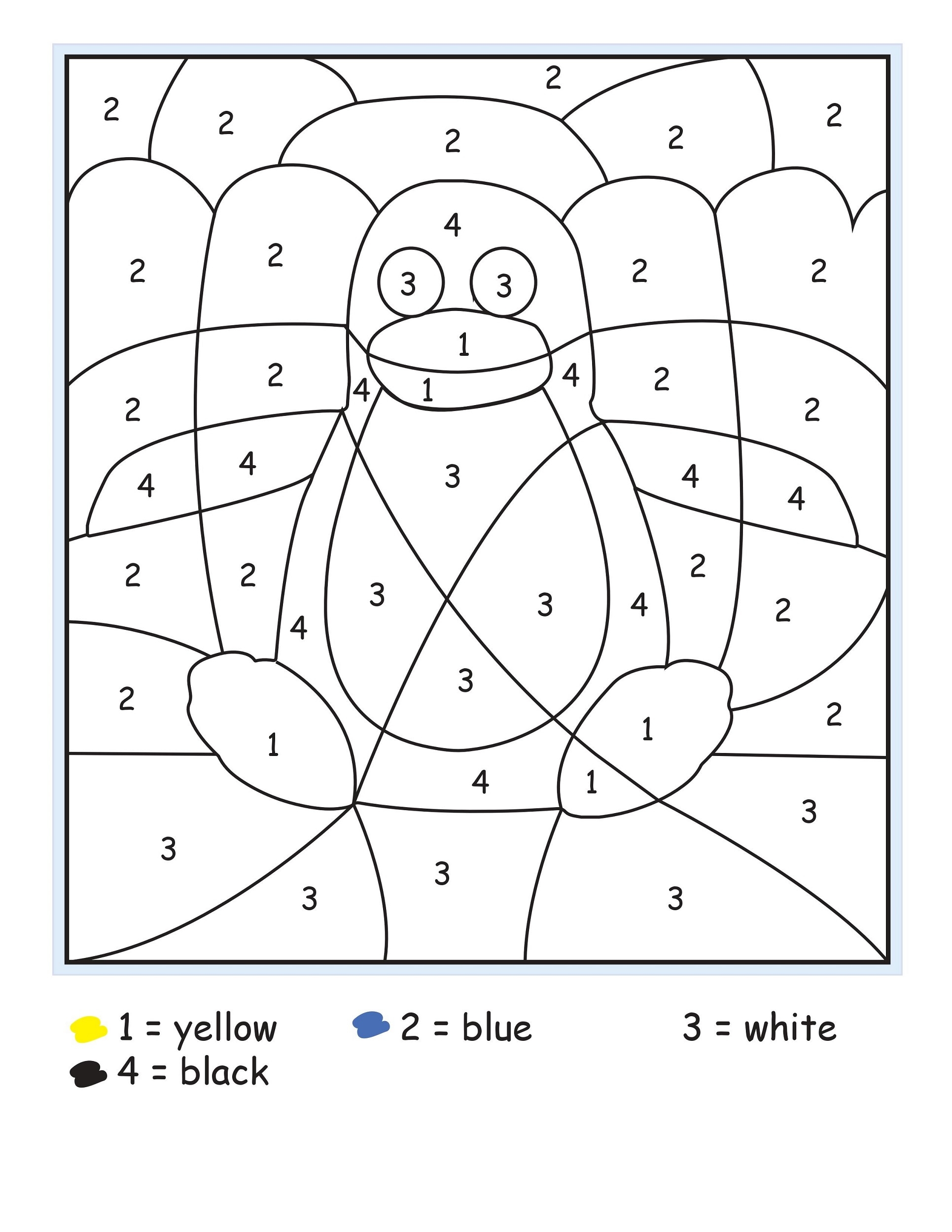 Printable Number Sheets Coloring Pages