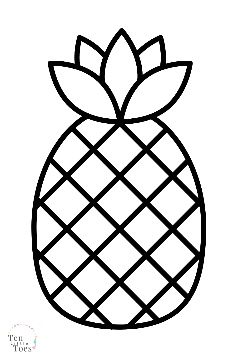 Printable Pineapple Coloring Pages