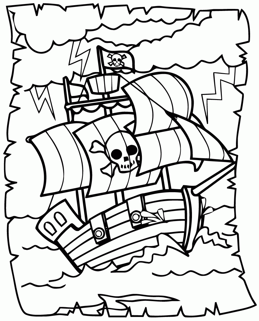 Printable Pirate Coloring Pages