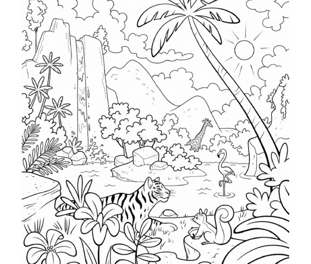 Printable Rainforest Coloring Pages