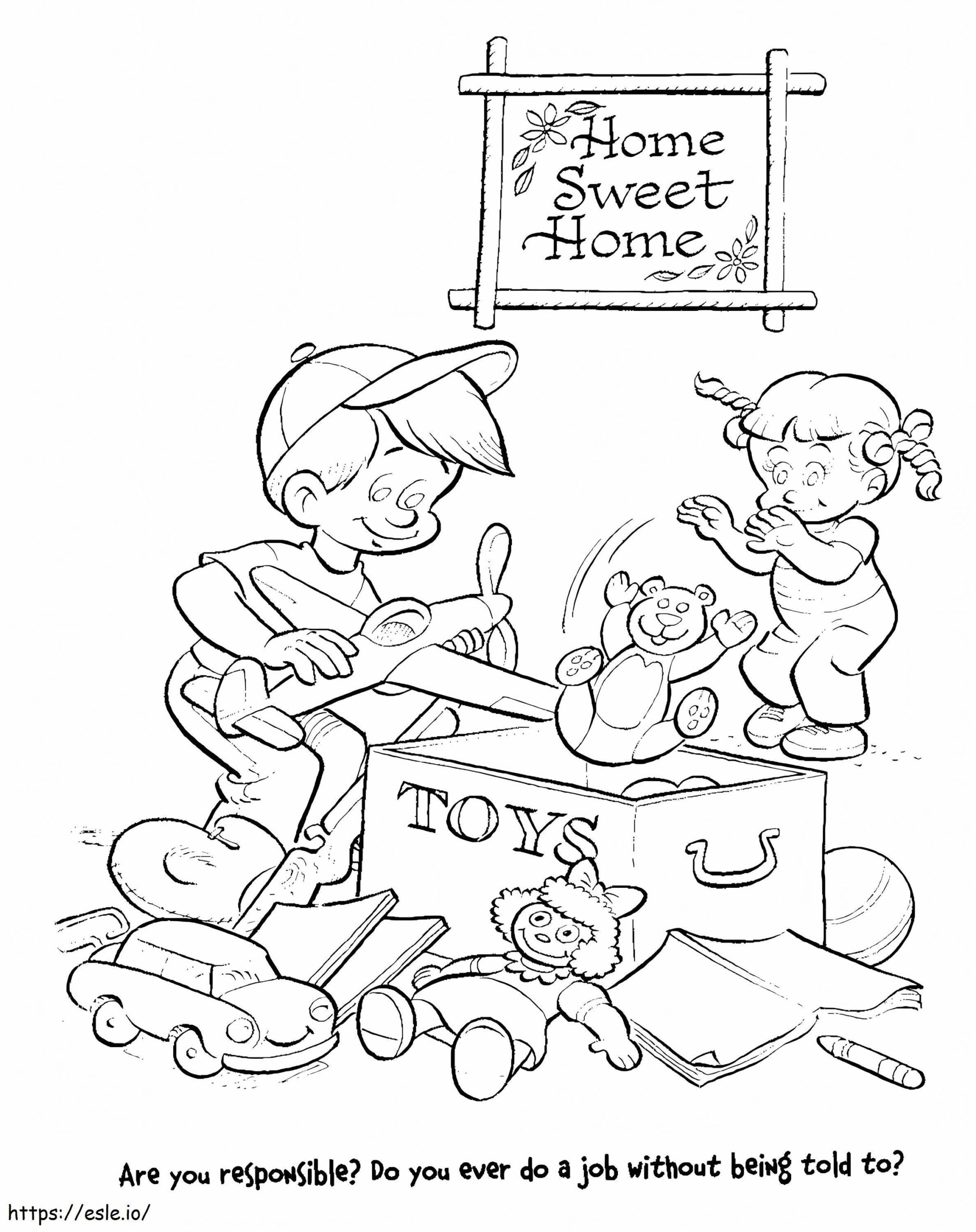 Printable Responsibility Coloring Page