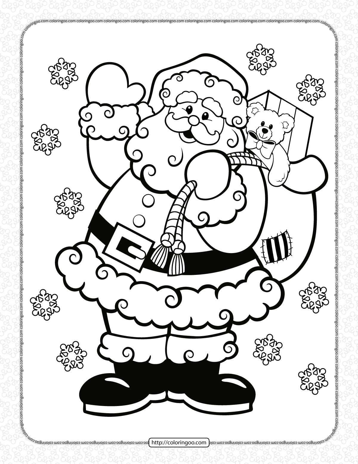 Printable Santa Claus Pdf Coloring Pages