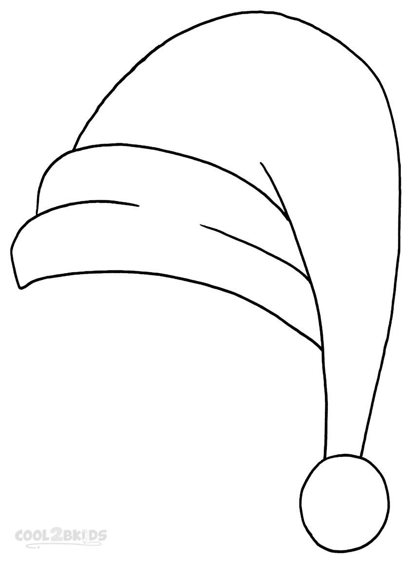 Printable Santa Hat Coloring Pages For Kids Christmas Coloring Sheets Santa Coloring Pages