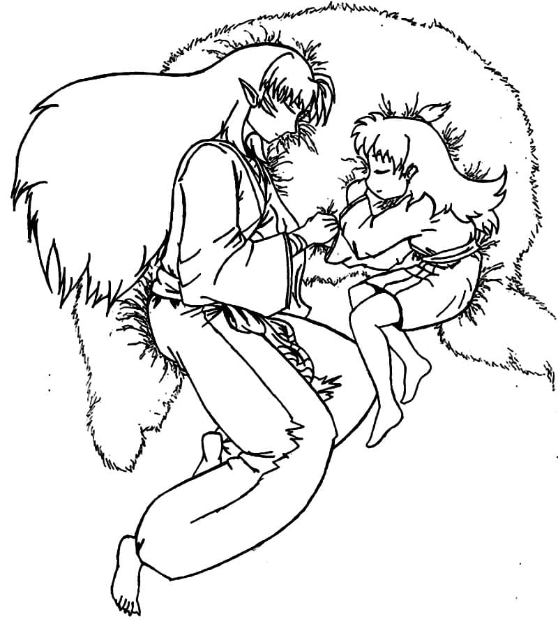 Printable Sesshomaru Coloring Pages Anime Coloring Pages