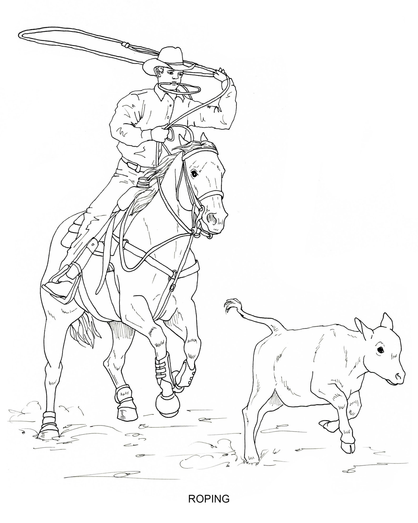 PRINTABLE Set Of 10 Western Riding Coloring Pages Digital Etsy