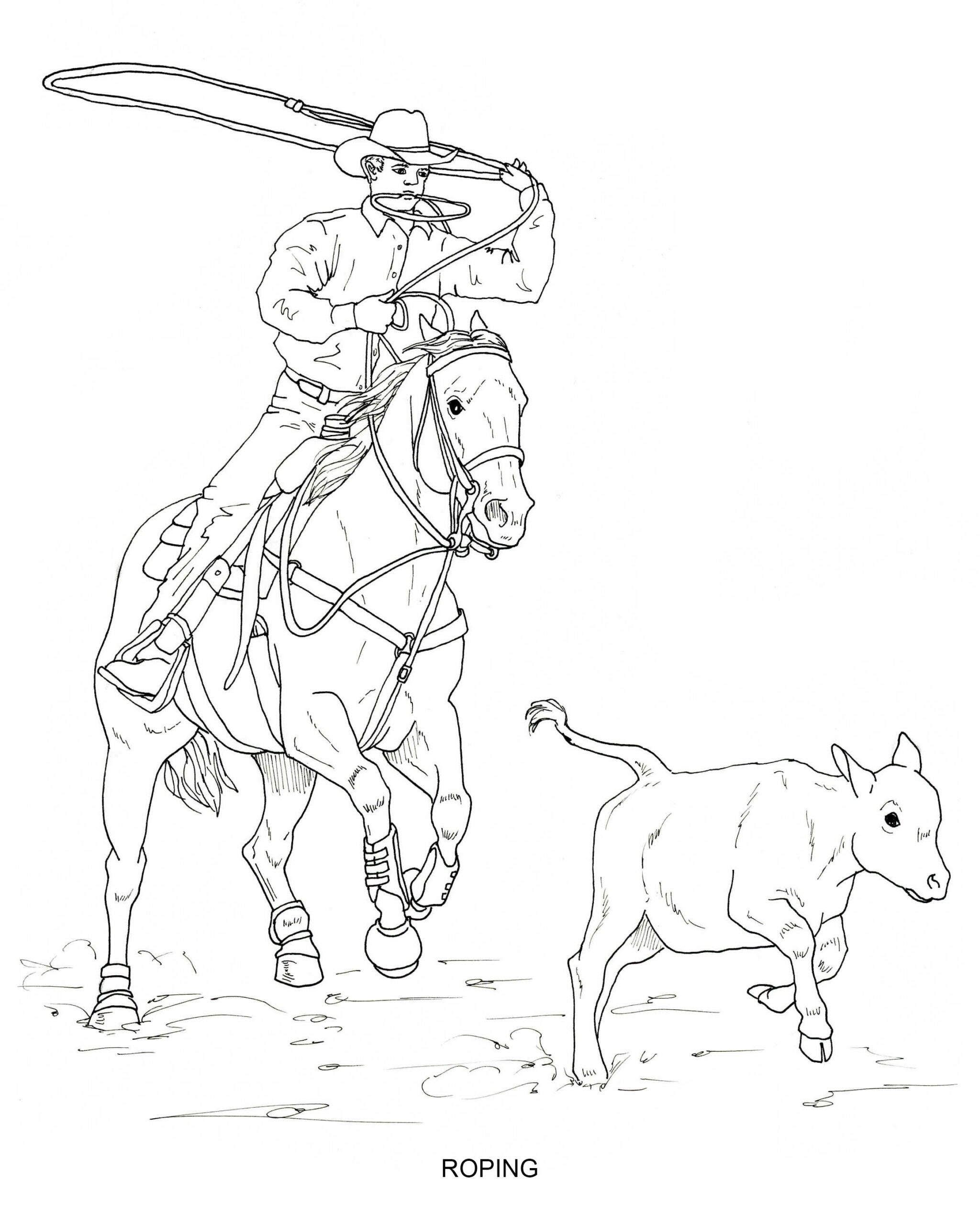 PRINTABLE Set Of 10 Western Riding Coloring Pages Digital Etsy