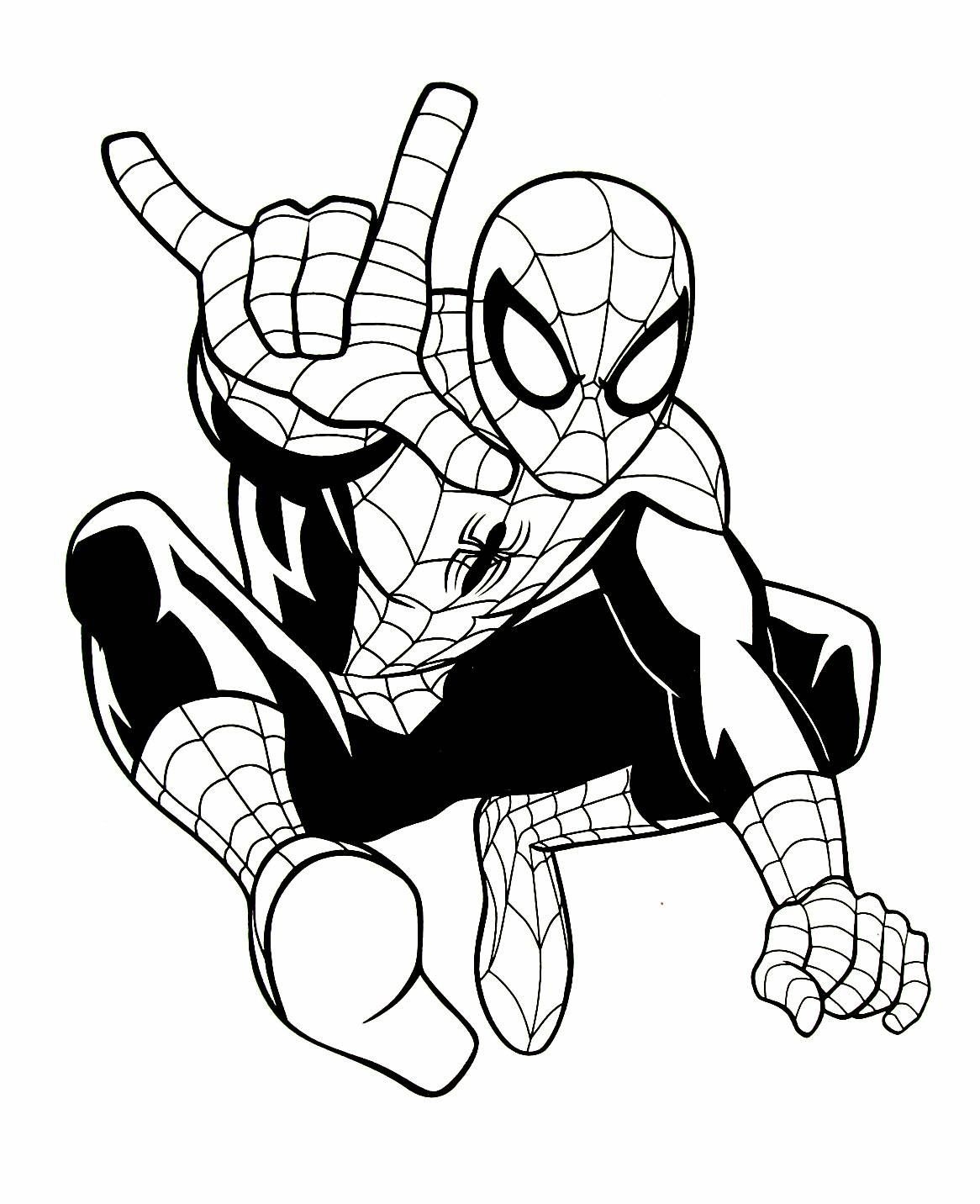 Printable Spiderman Coloring Pages PDF Easy And Fun Coloringfolder Spiderman Coloring
