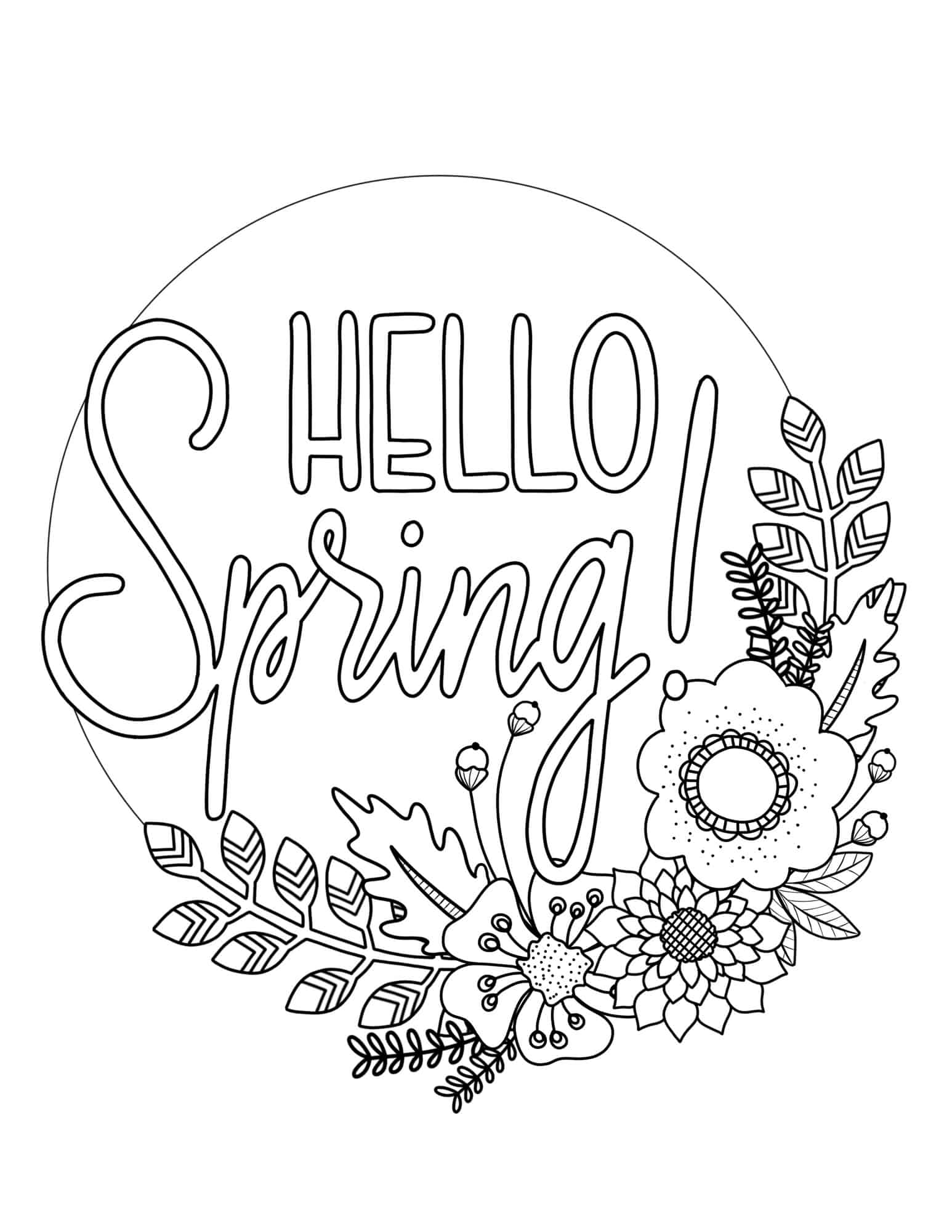 Spring Printables Coloring Pages