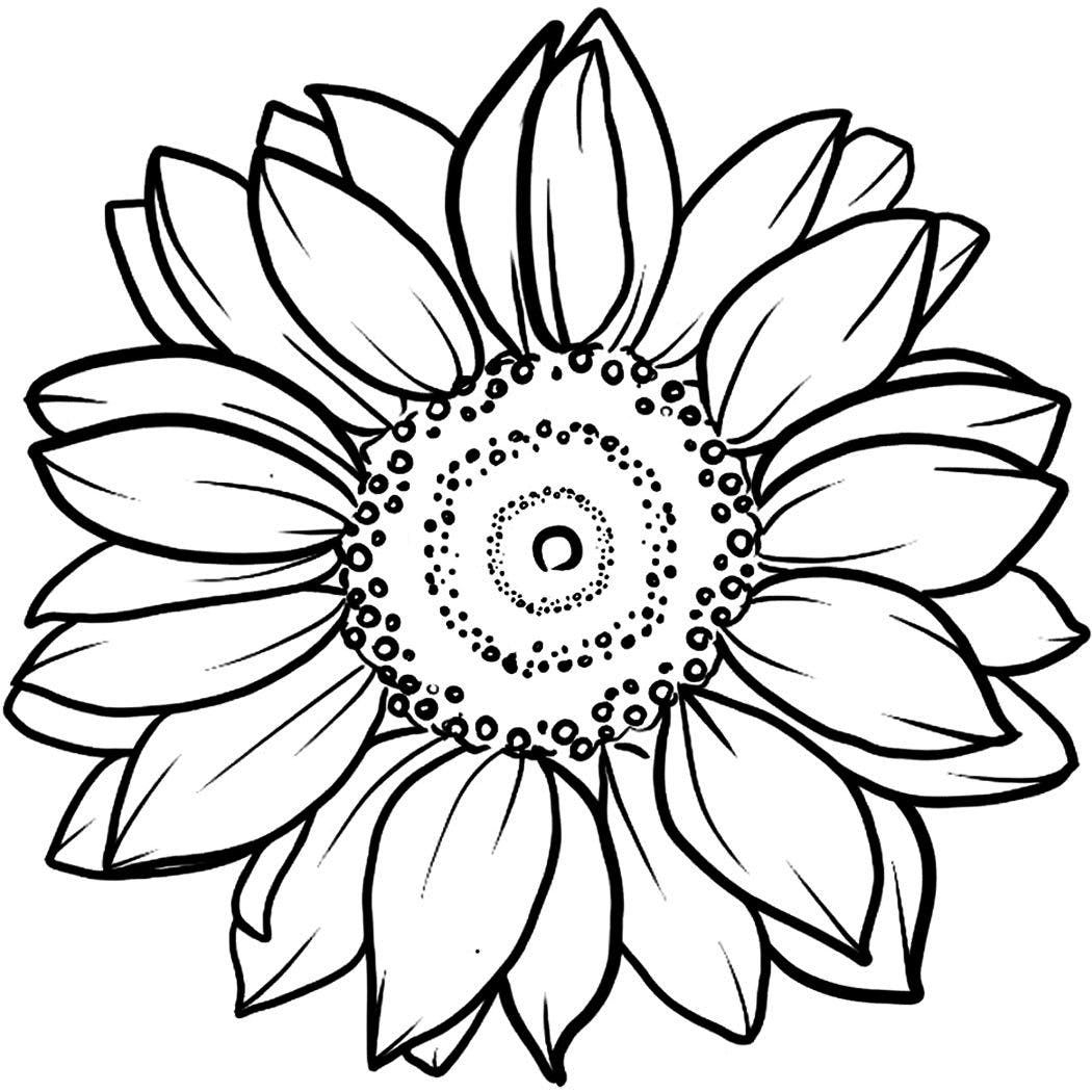 Printable Sunflower Coloring Page