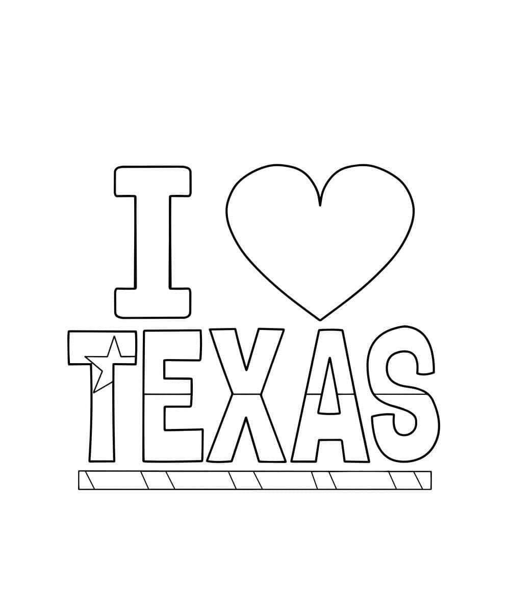 Printable Texas Coloring Page Download Print Or Color Online For Free
