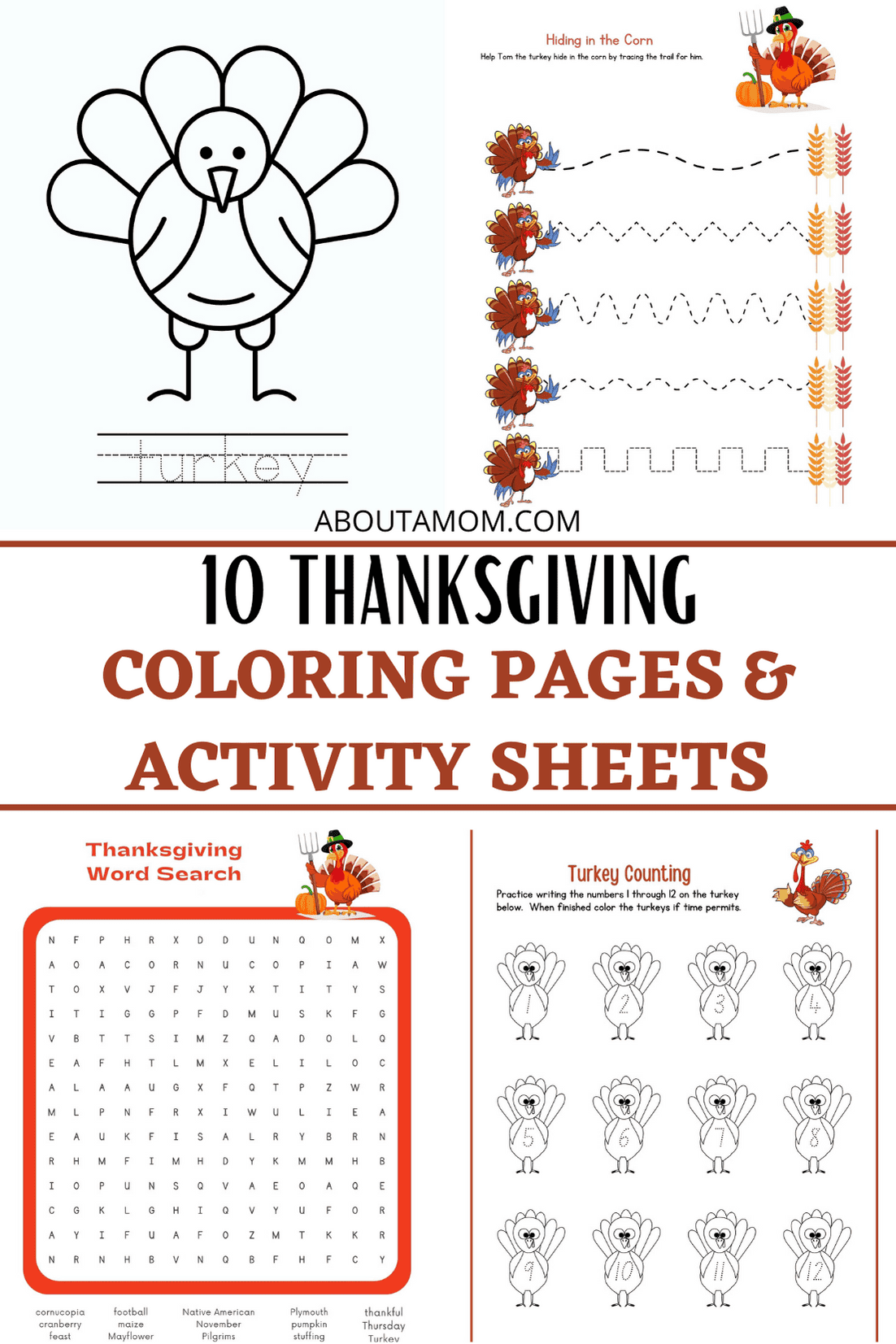 Printable Thanksgiving Coloring Pages For Kids