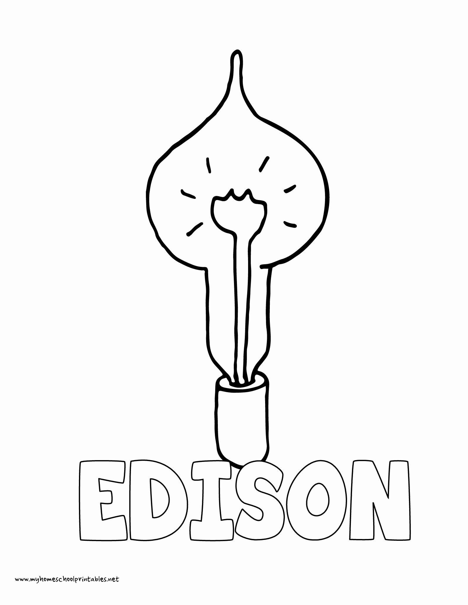 Printable Thomas Edison Coloring Pages Kidsworksheetfun