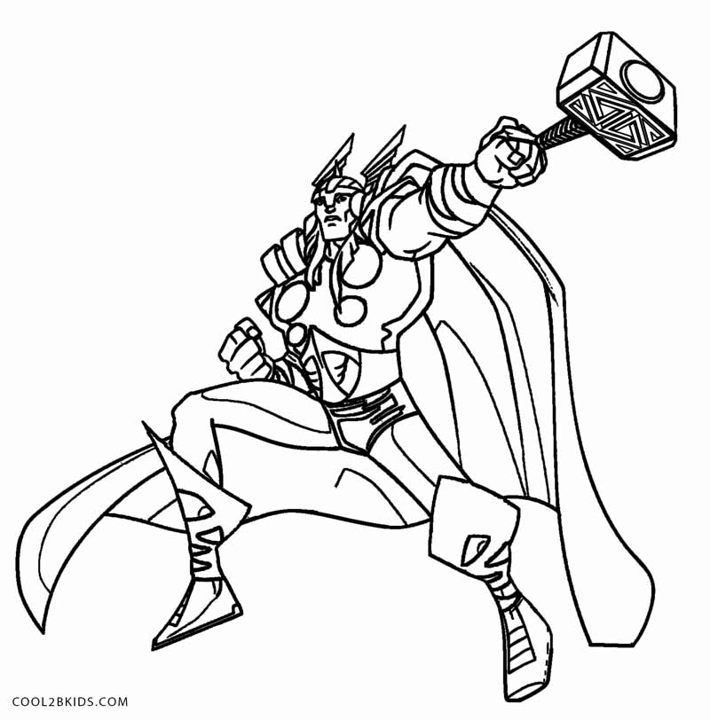 Printable Thor Coloring Pages For Kids Cool2bKids