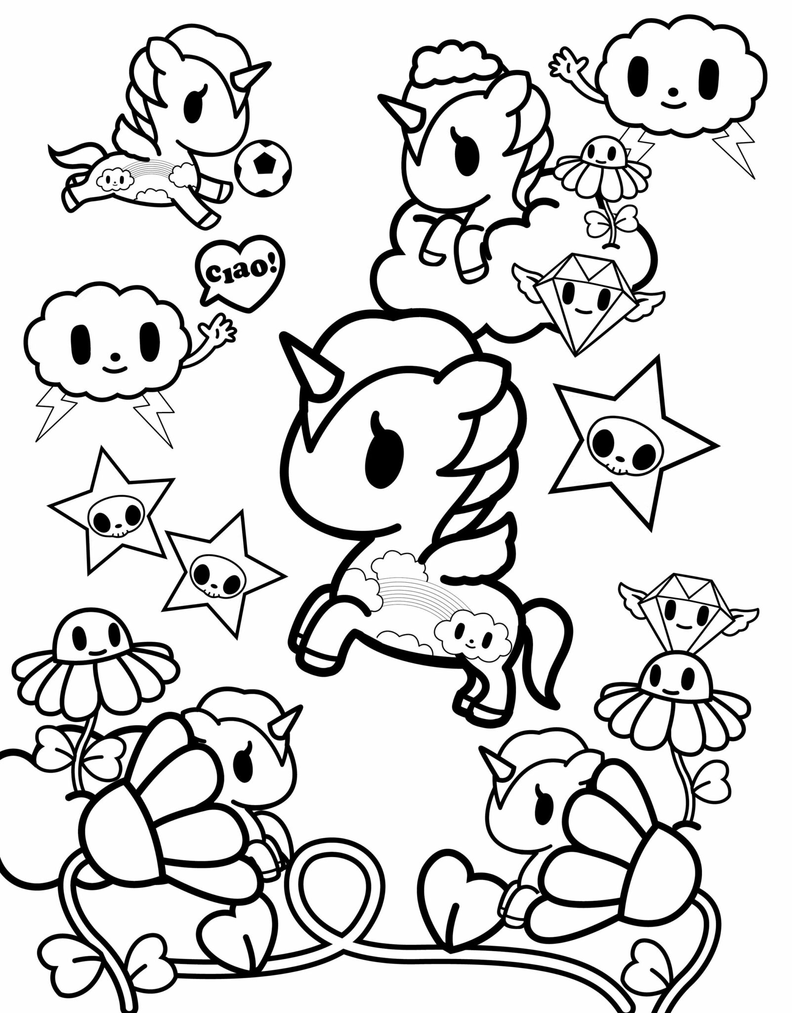 Printable Tokidoki Coloring Pages Pdf Coloringfolder