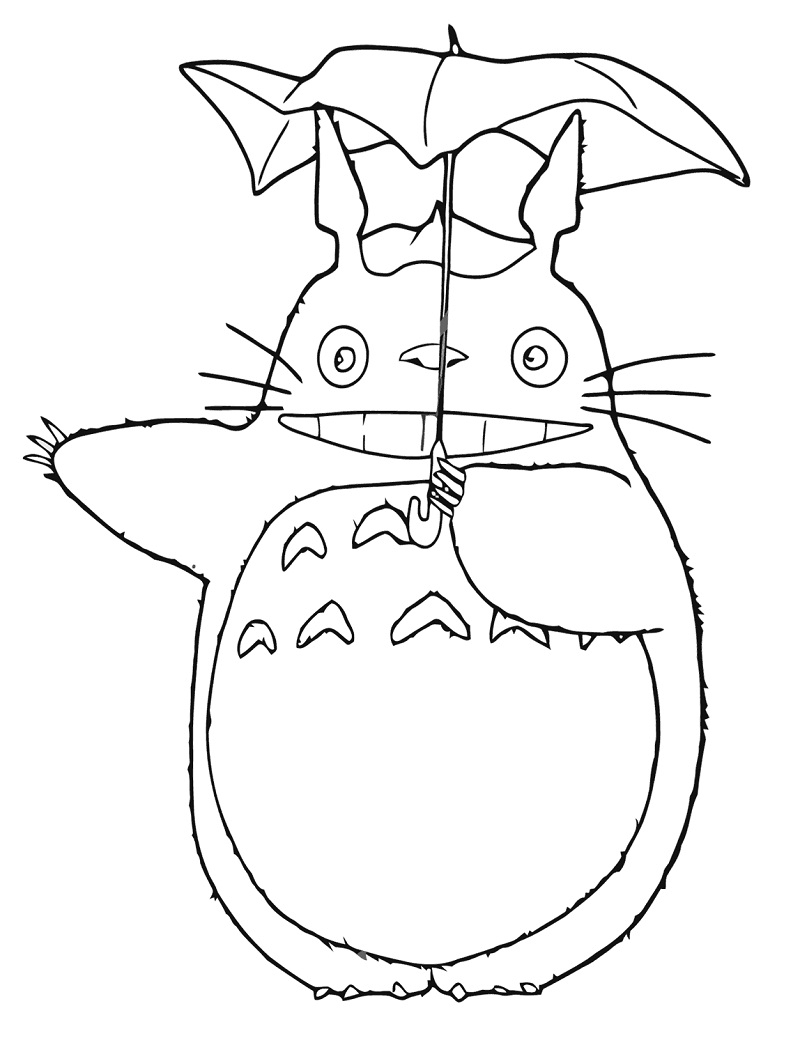 Printable Totoro Coloring Pages Anime Coloring Pages