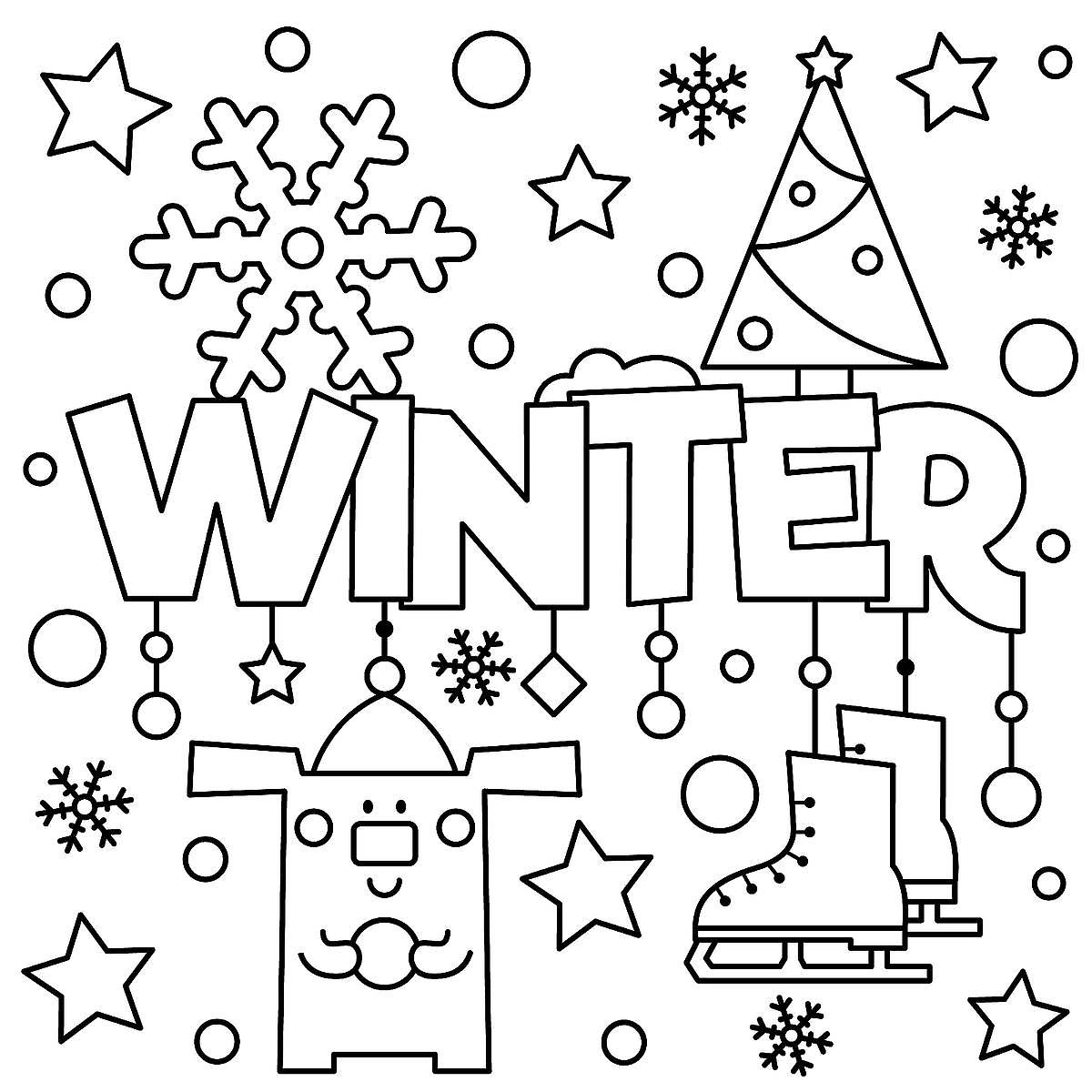 Printable Winter Coloring Pages