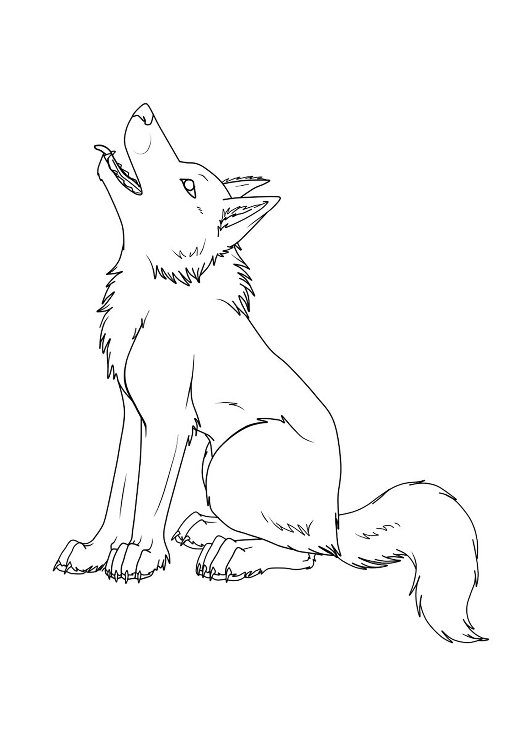 Printable Coloring Page Of Wolf