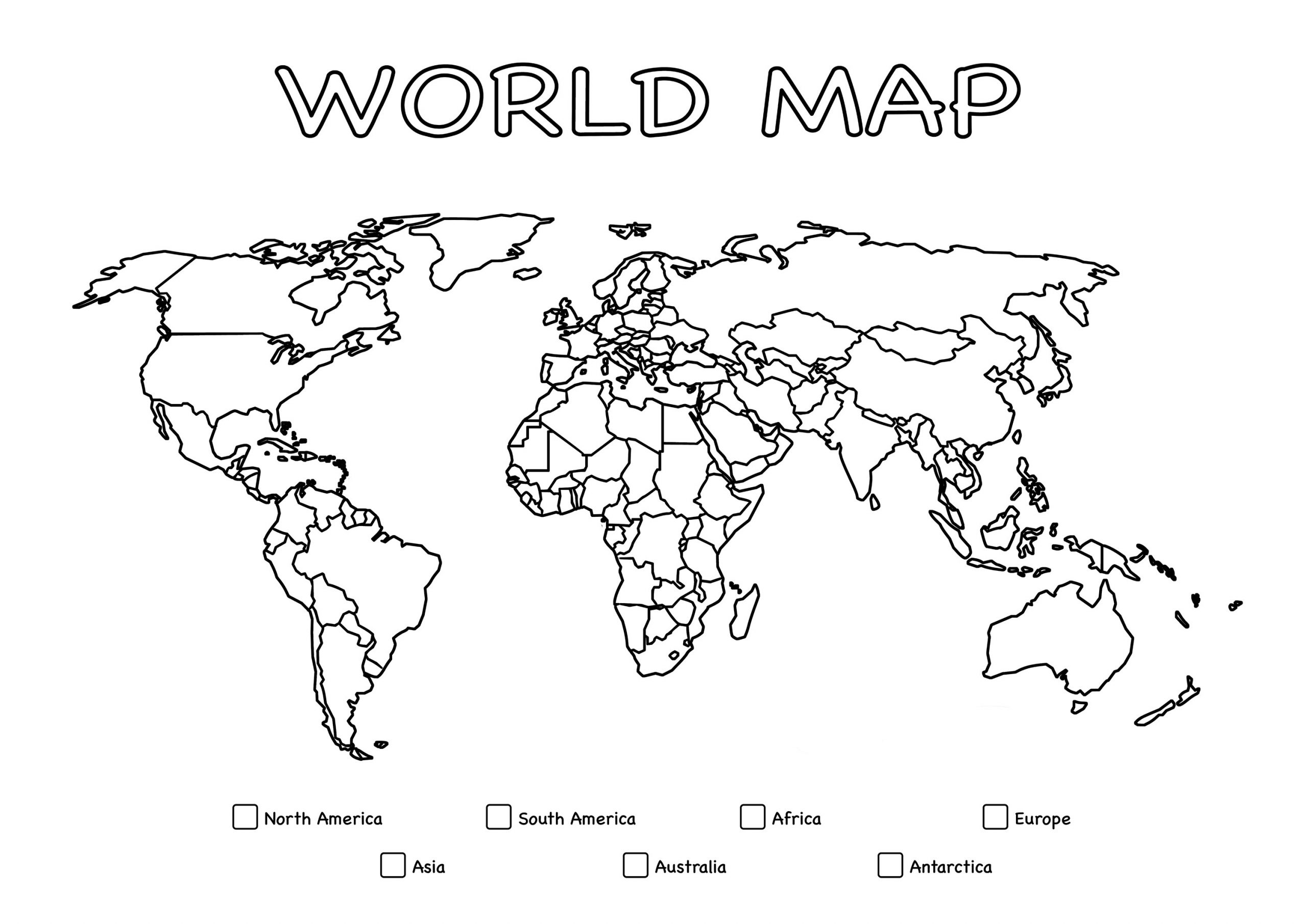 World Coloring Pages Printable