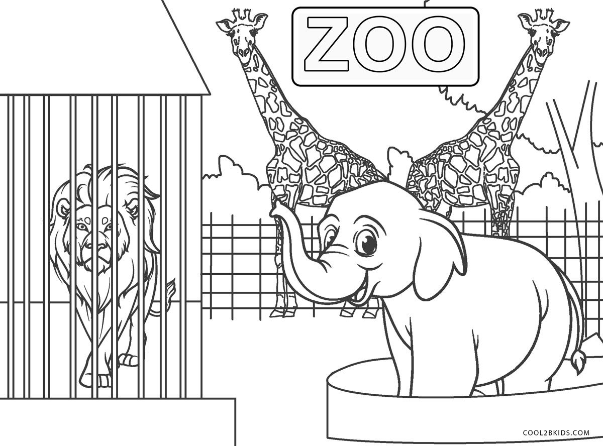 Printable Zoo Coloring Pages