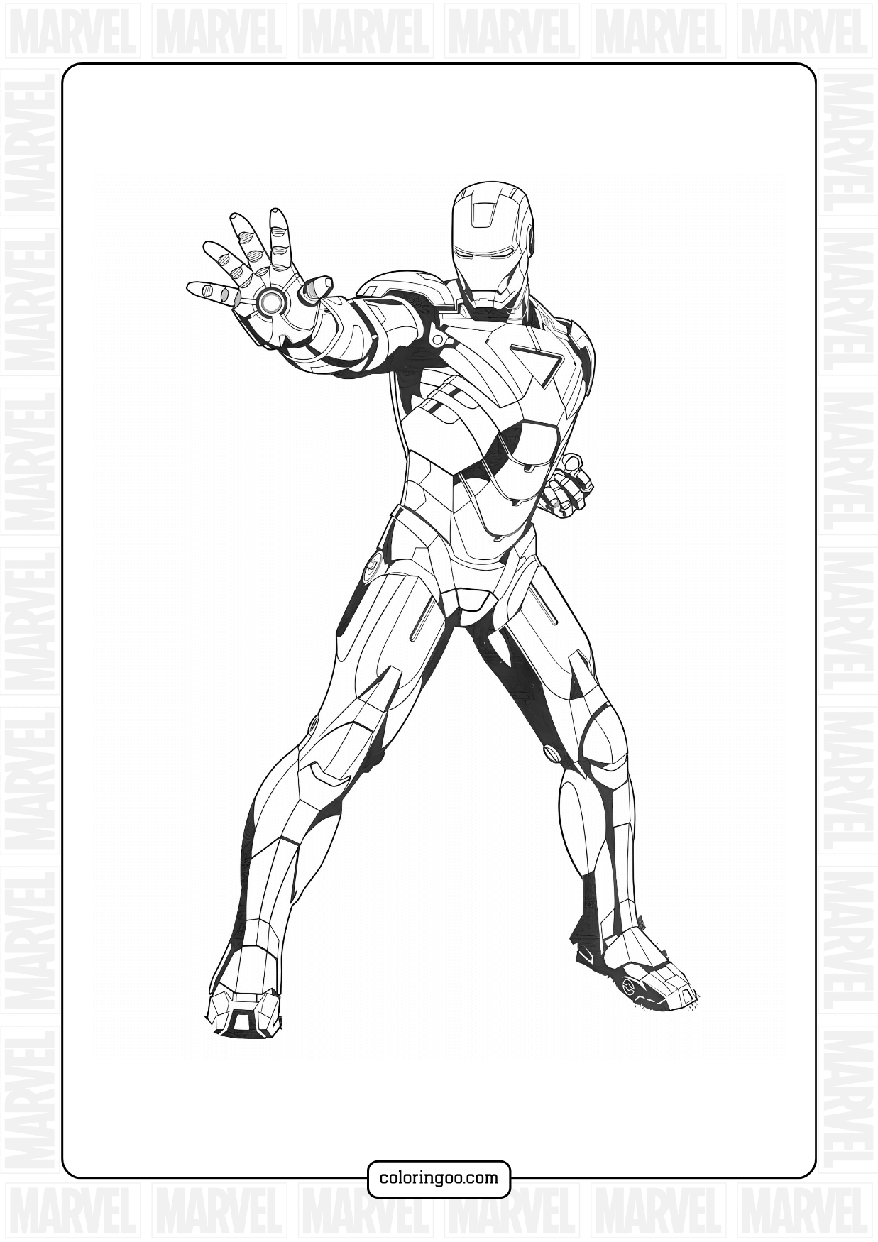 Printables Iron Man Coloring Sheet