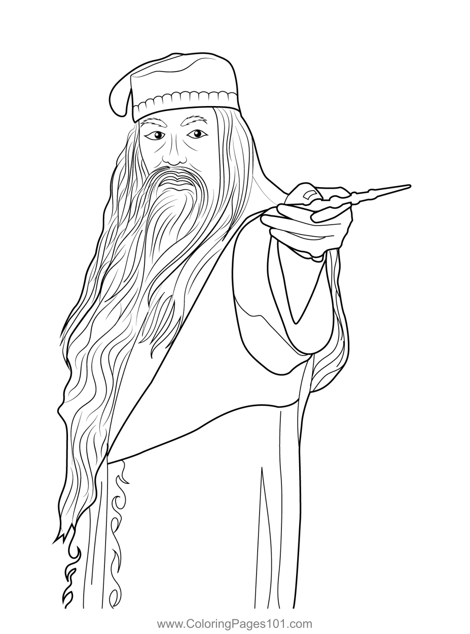 Printable Dumbledore Coloring Pages