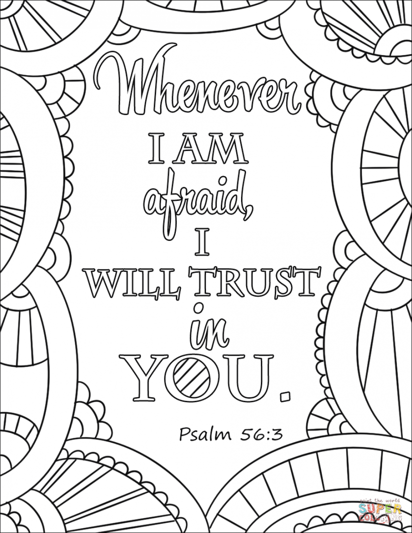 Psalm 56 3 Coloring Page Coloring Pages