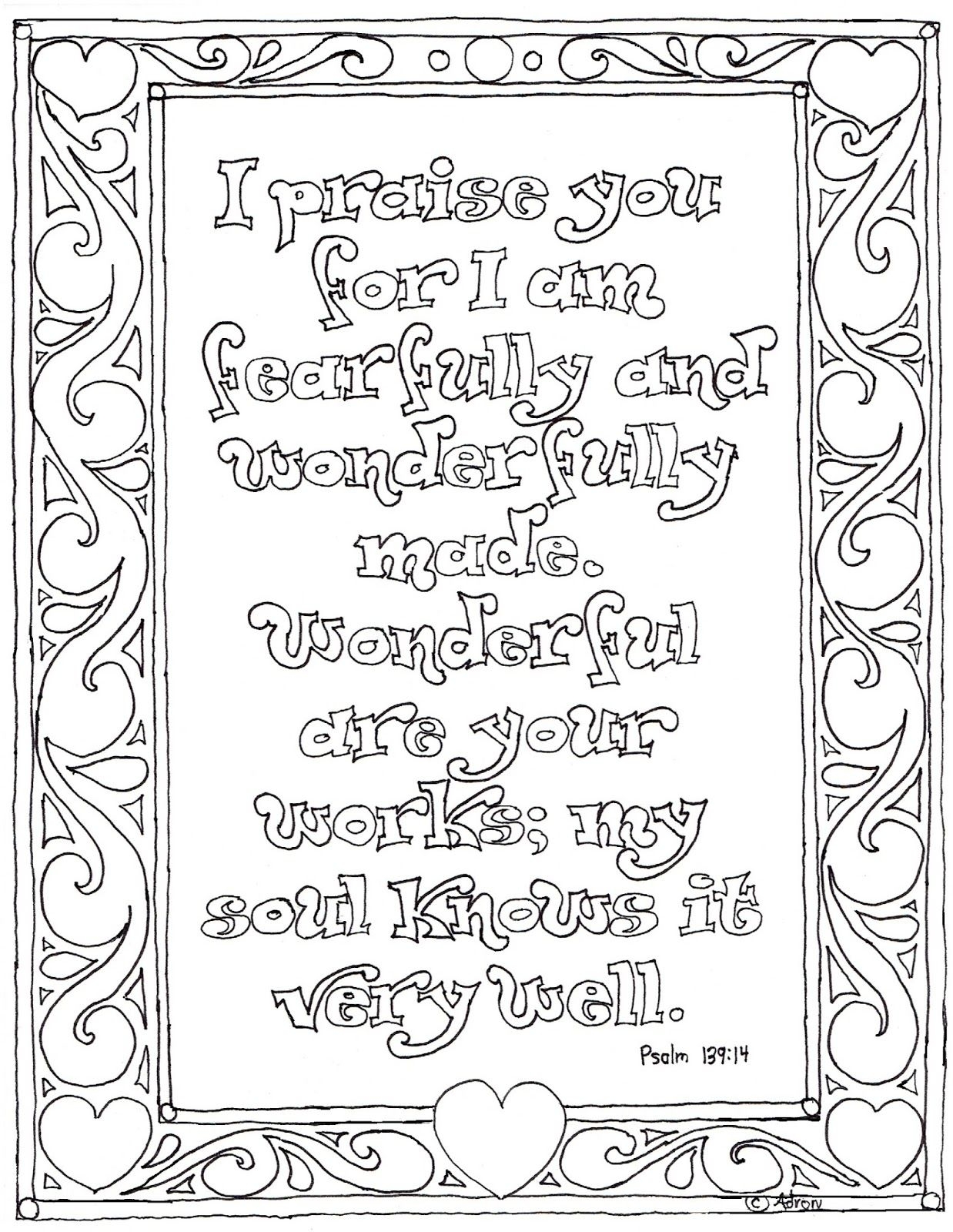 Free Printable Psalm Coloring Pages