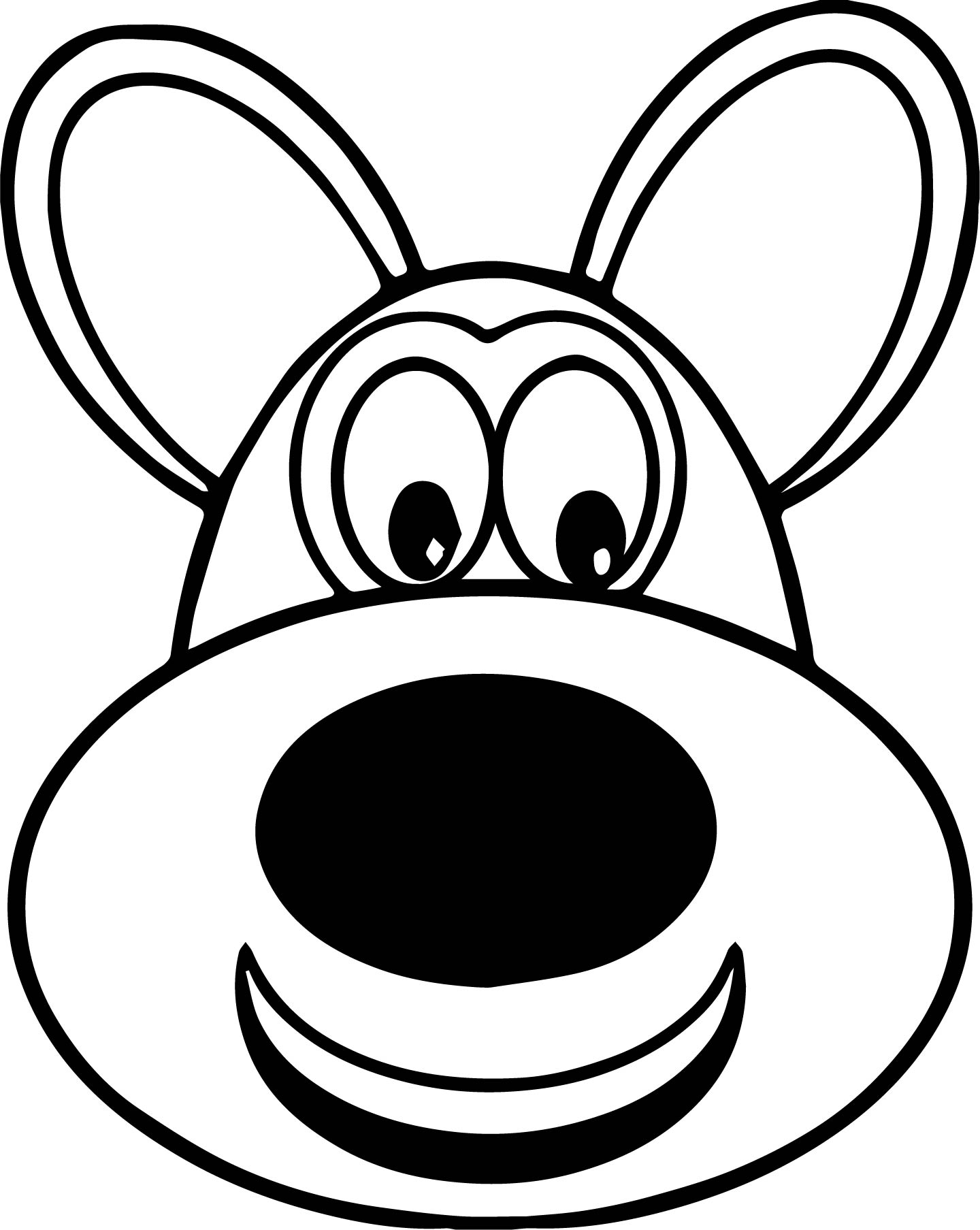 Puppy Dog Very Cute Big Face Coloring Page Wecoloringpage
