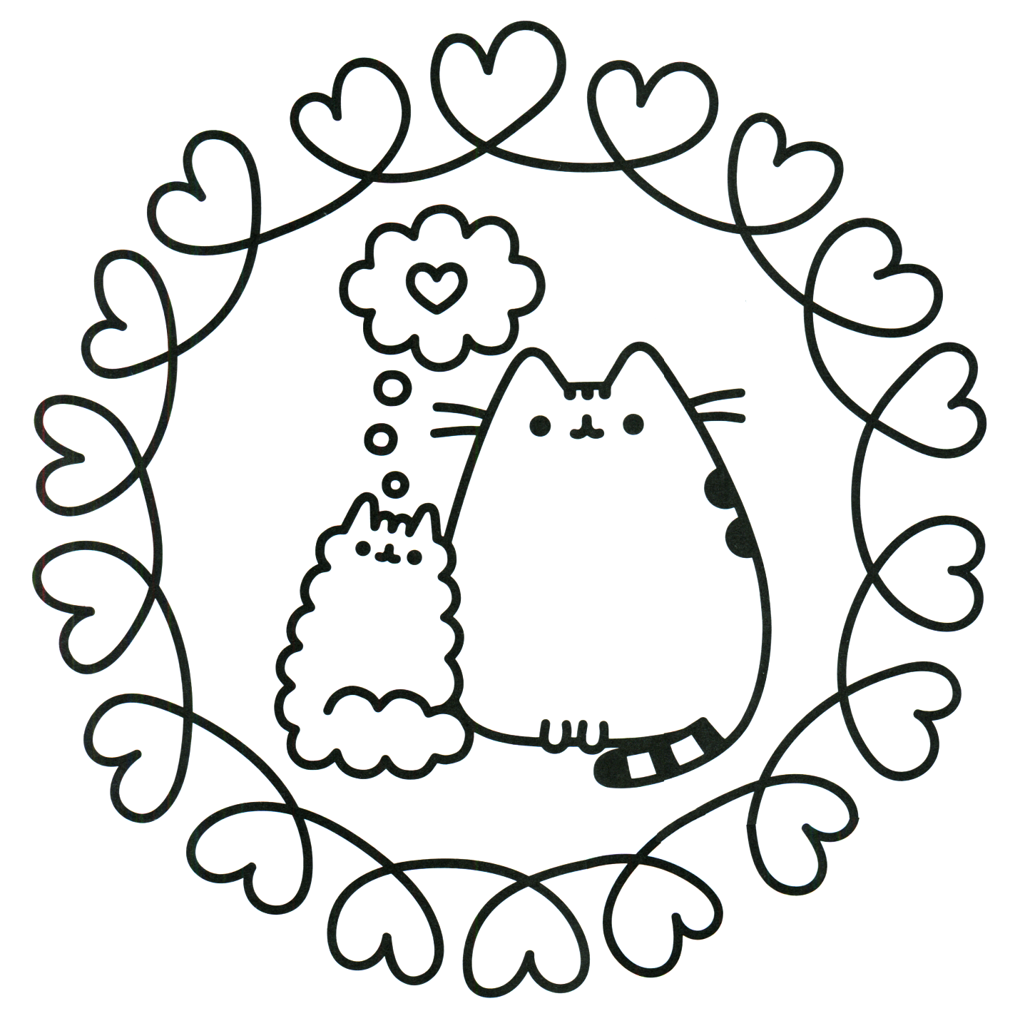 Coloring Pages Printable Pusheen