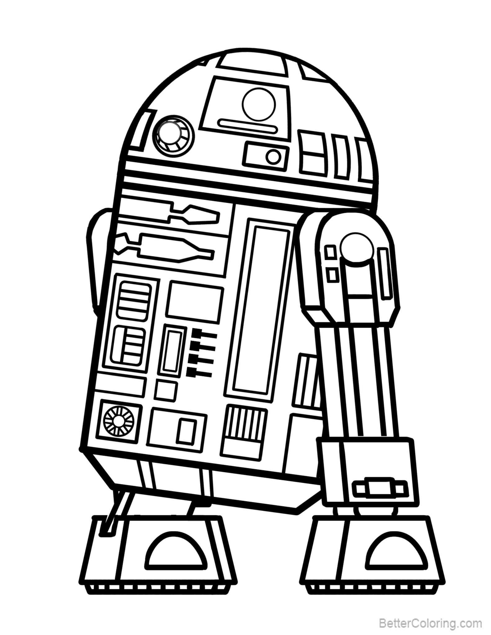 R2d2 Coloring Pages Lineart Free Printable Coloring Pages